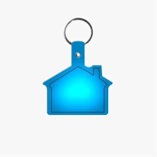 House Shape Key Tag with Keychain — view 10