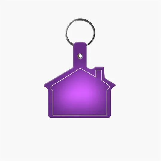 House Shape Key Tag with Keychain — view 15