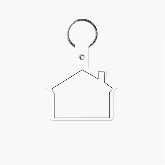 House Shape Key Tag with Keychain — view 17