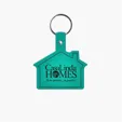 House Shape Key Tag with Keychain