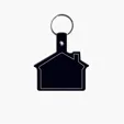 House Shape Key Tag with Keychain — view 2
