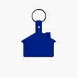 House Shape Key Tag with Keychain — view 3