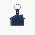 House Shape Key Tag with Keychain — view 4