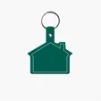 House Shape Key Tag with Keychain — view 5
