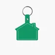 House Shape Key Tag with Keychain — view 6