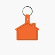 House Shape Key Tag with Keychain — view 7