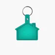 House Shape Key Tag with Keychain — view 9