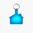 House Shape Key Tag with Keychain — view 10