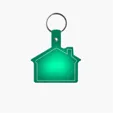 House Shape Key Tag with Keychain — view 12
