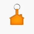 House Shape Key Tag with Keychain — view 14