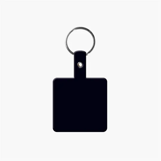 Square Shape Flexible Key Tag with Keychain — view 2