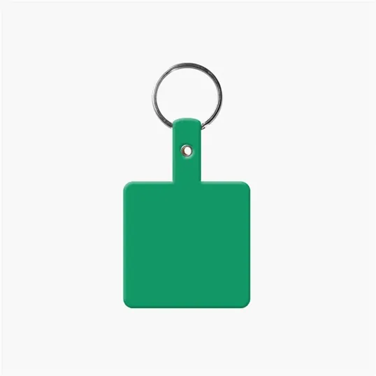 Square Shape Flexible Key Tag with Keychain — view 6