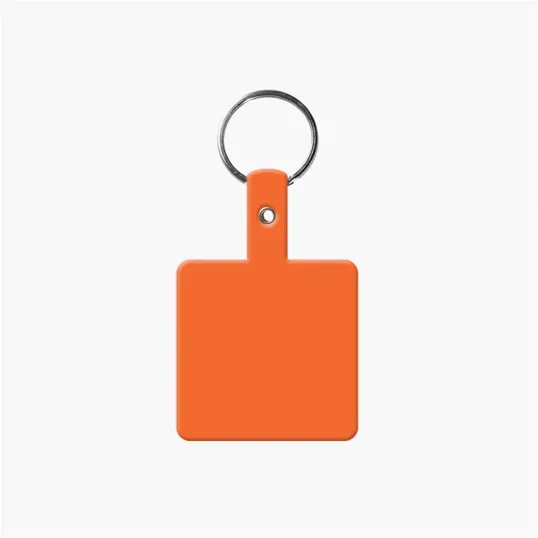 Square Shape Flexible Key Tag with Keychain — view 7