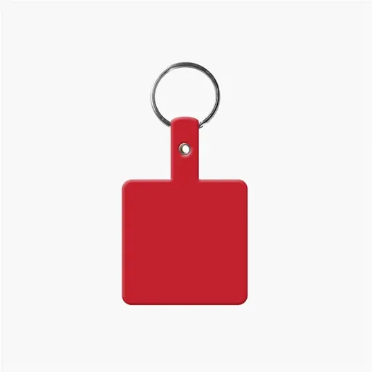 Square Shape Flexible Key Tag with Keychain — view 8