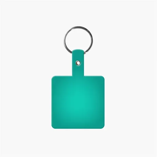 Square Shape Flexible Key Tag with Keychain — view 9