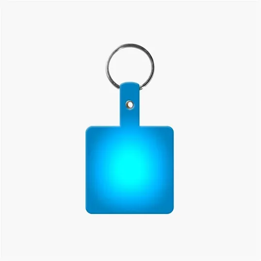 Square Shape Flexible Key Tag with Keychain — view 10
