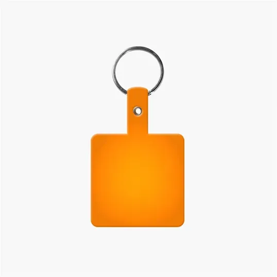 Square Shape Flexible Key Tag with Keychain — view 14