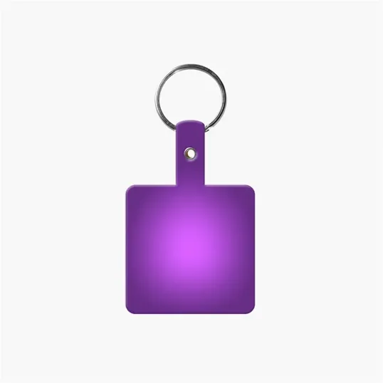 Square Shape Flexible Key Tag with Keychain — view 15