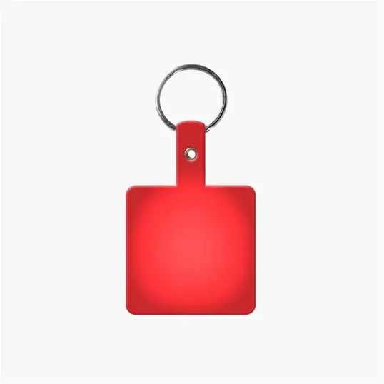 Square Shape Flexible Key Tag with Keychain — view 16
