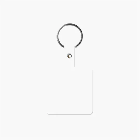 Square Shape Flexible Key Tag with Keychain — view 17