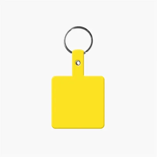 Square Shape Flexible Key Tag with Keychain — view 18