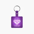 Square Shape Flexible Key Tag with Keychain