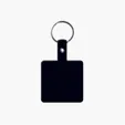 Square Shape Flexible Key Tag with Keychain — view 2