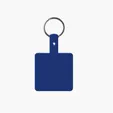 Square Shape Flexible Key Tag with Keychain — view 3