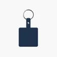 Square Shape Flexible Key Tag with Keychain — view 4
