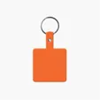 Square Shape Flexible Key Tag with Keychain — view 7