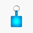 Square Shape Flexible Key Tag with Keychain — view 10