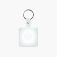 Square Shape Flexible Key Tag with Keychain — view 11