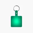 Square Shape Flexible Key Tag with Keychain — view 12