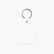Square Shape Flexible Key Tag with Keychain — view 17