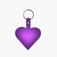 Heart Shape Key Tag with Keyring — view 2