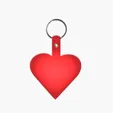 Heart Shape Key Tag with Keyring — view 3