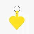 Heart Shape Key Tag with Keyring — view 5