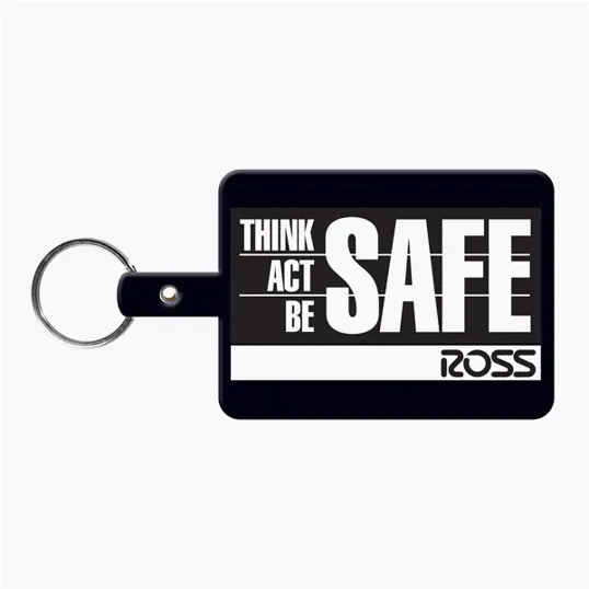 Large Rectangle Flexible Key Tag with Split Ring