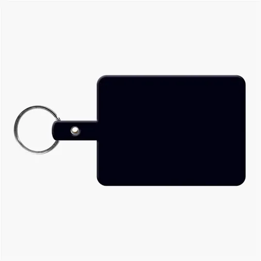 Large Rectangle Flexible Key Tag with Split Ring — view 2