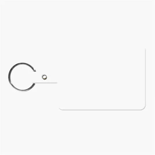 Large Rectangle Flexible Key Tag with Split Ring — view 16