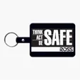 Large Rectangle Flexible Key Tag with Split Ring