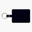 Large Rectangle Flexible Key Tag with Split Ring — view 2