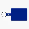 Large Rectangle Flexible Key Tag with Split Ring — view 3
