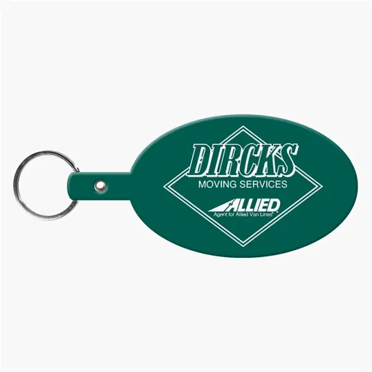 Large Oval Flexible Key Tag Keyring — view 5