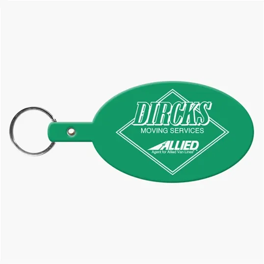 Large Oval Flexible Key Tag Keyring — view 6