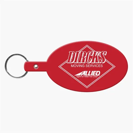 Large Oval Flexible Key Tag Keyring — view 8
