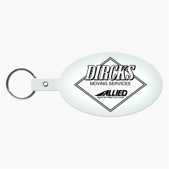 Large Oval Flexible Key Tag Keyring — view 9
