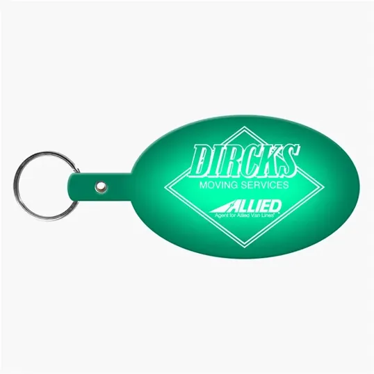 Large Oval Flexible Key Tag Keyring — view 10