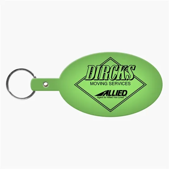 Large Oval Flexible Key Tag Keyring — view 11