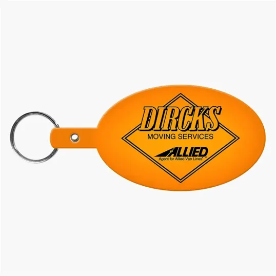 Large Oval Flexible Key Tag Keyring — view 12